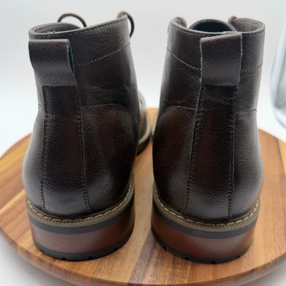 Sonoma Goods For Life Mens Chukka Boots Dark Brown Ortholite Eco Ankle Boots